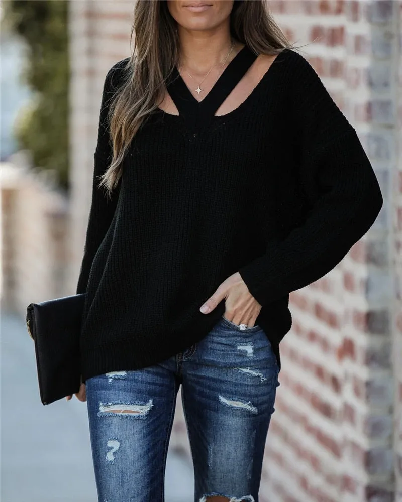 V-Neck Casual Sweater