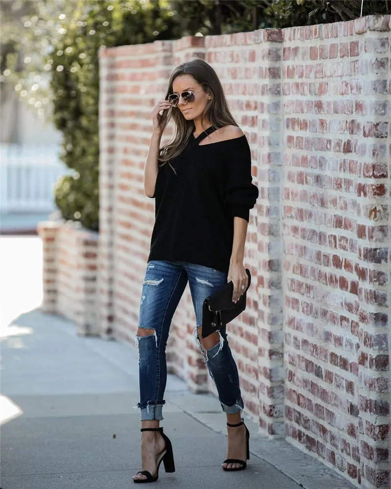 V-Neck Casual Sweater