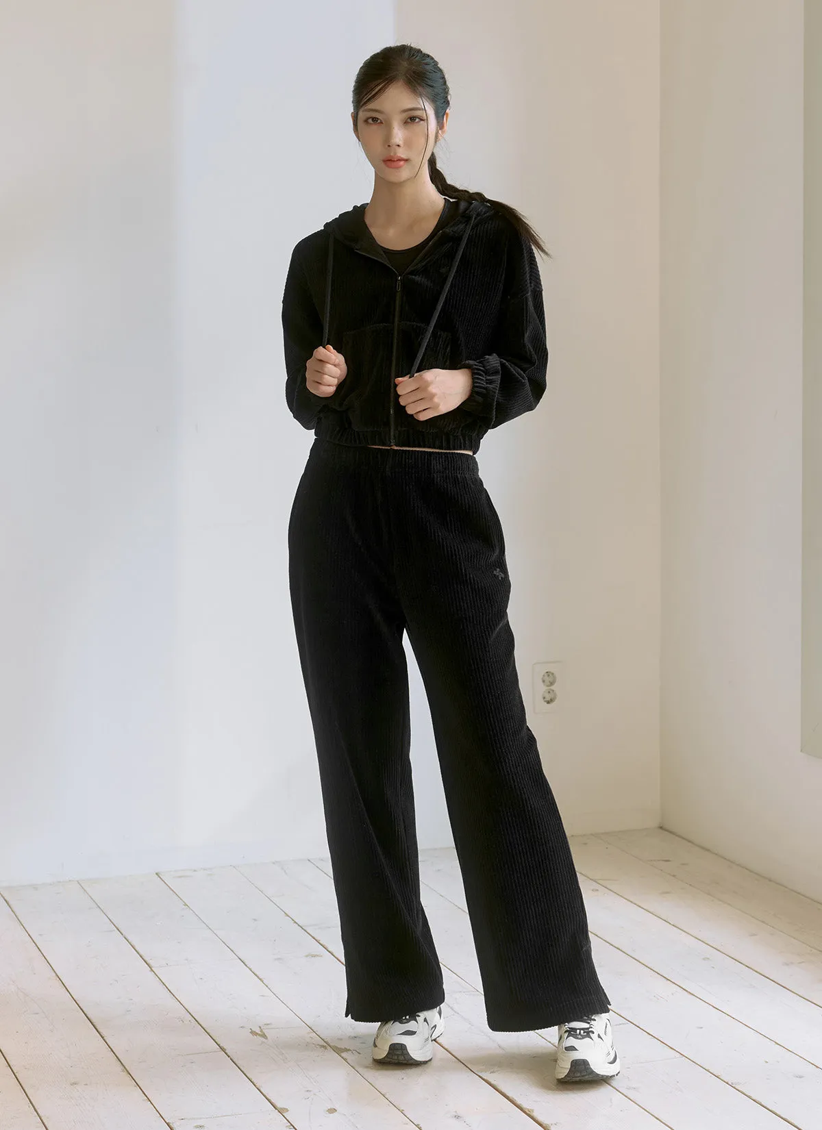 Velor Corduroy Wide Pants