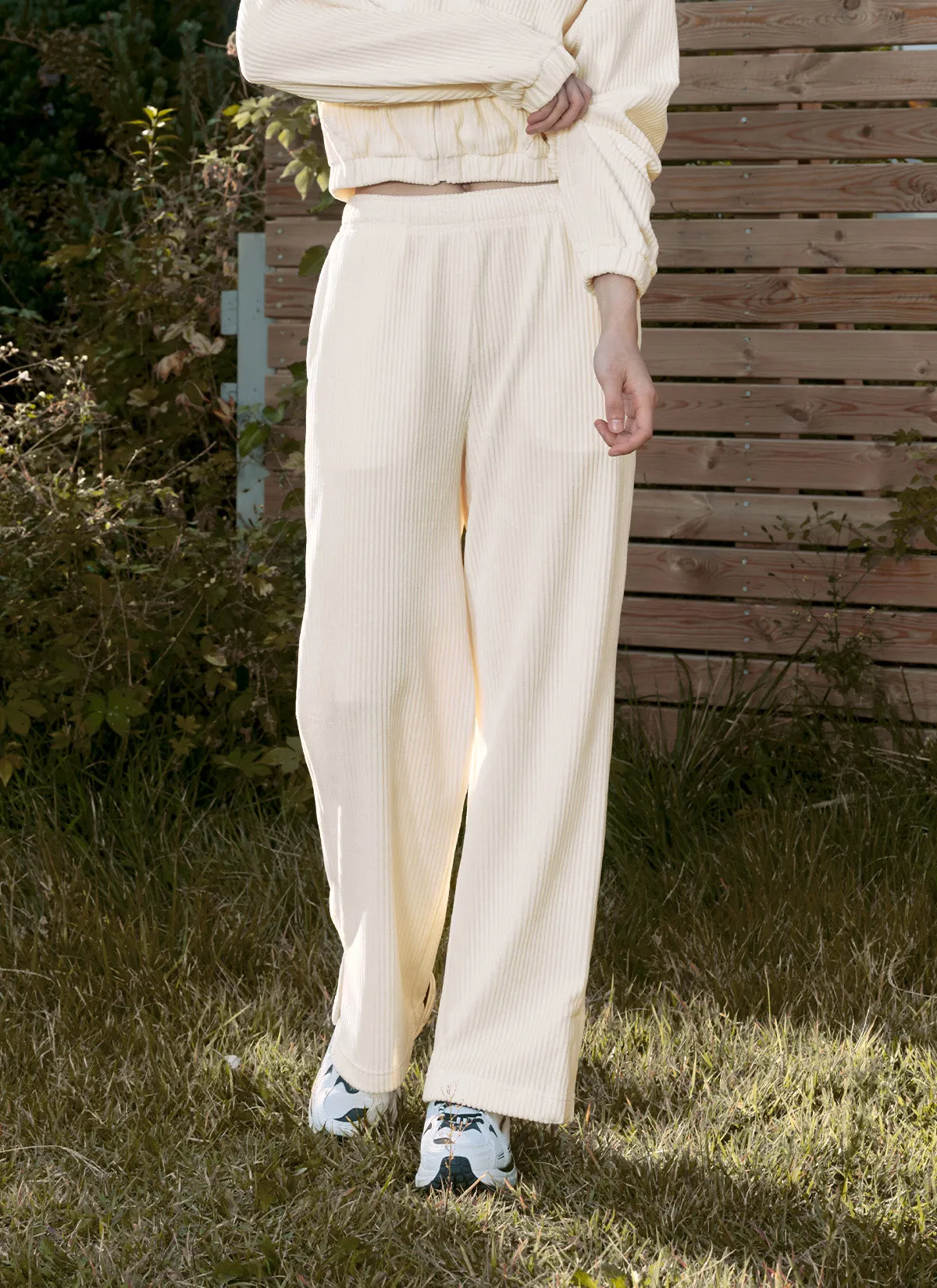 Velor Corduroy Wide Pants