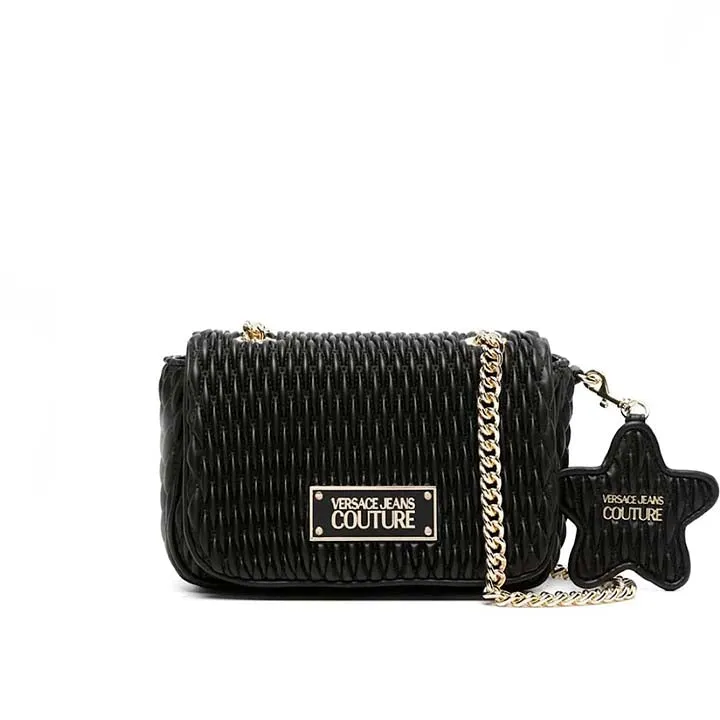 VERSACE JEANS COUTURE QUILTED BLACK BAG