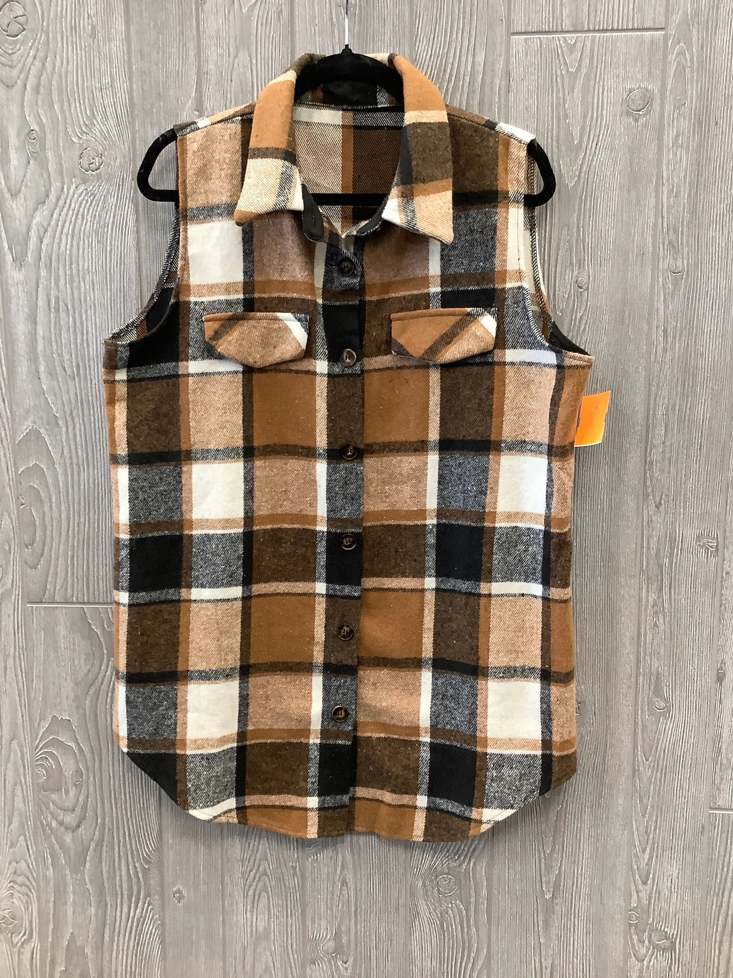 Vest Other By Clothes Mentor In Plaid Pattern, Size: Xl