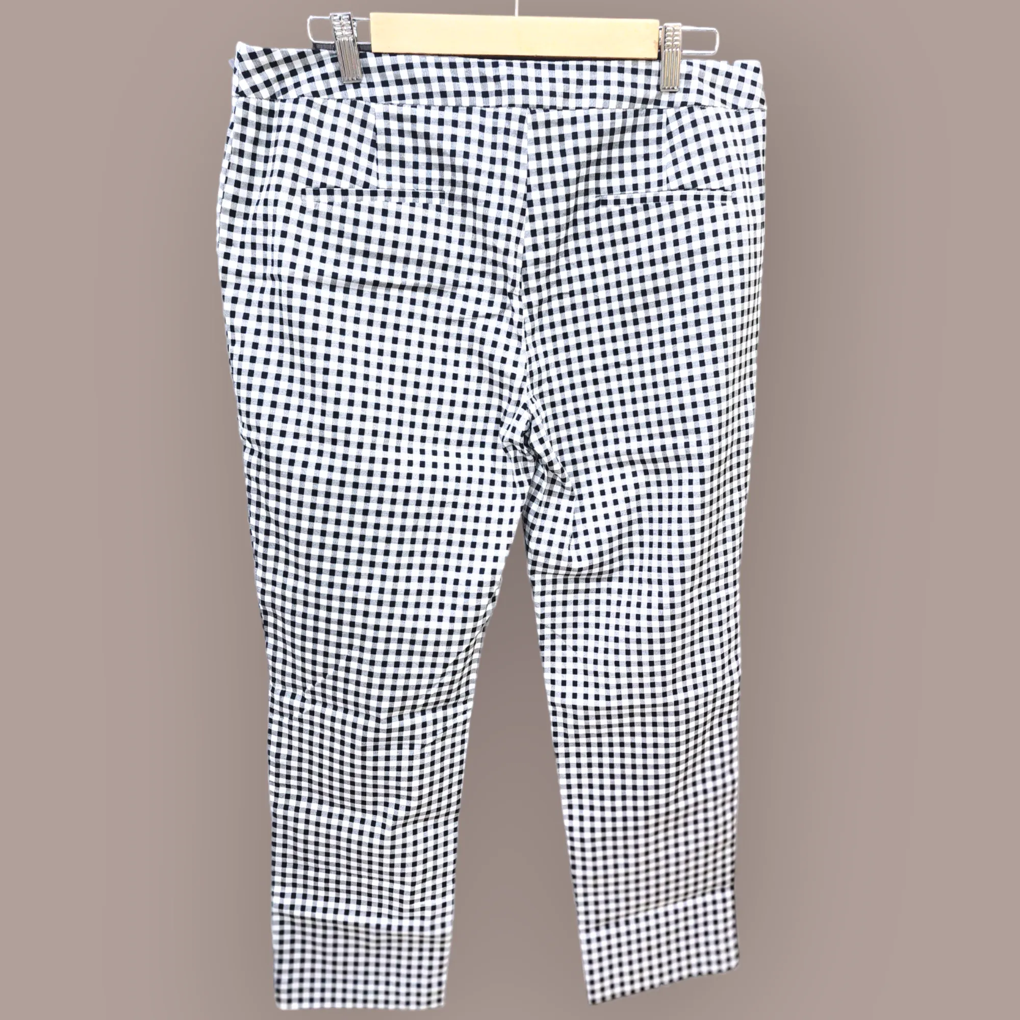 White Small Checks Pants