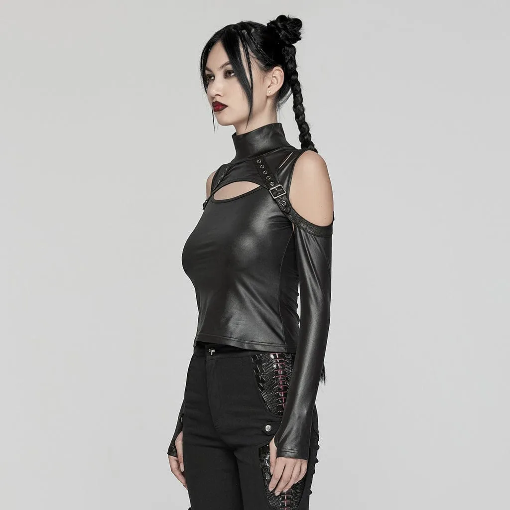 Women's Punk Off-the-shoulder Two-piece Vest