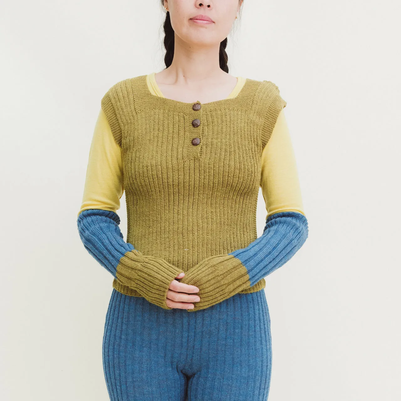 Women's Rico Vest - 100% Baby Alpaca - Pistachio (S-L)