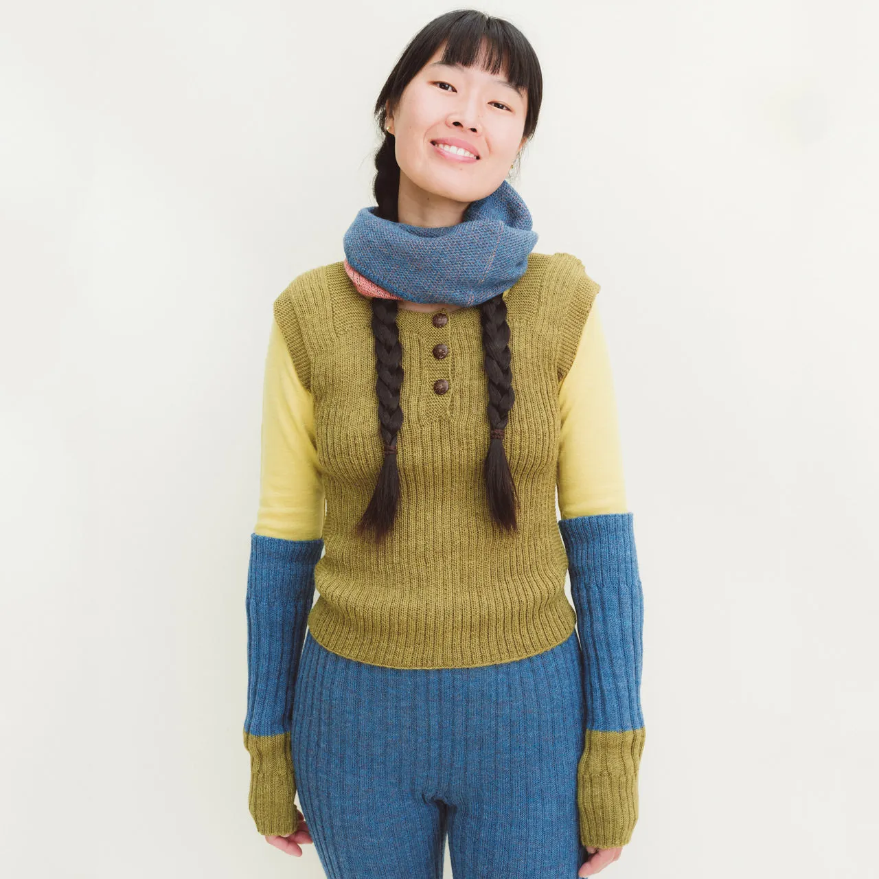 Women's Rico Vest - 100% Baby Alpaca - Pistachio (S-L)