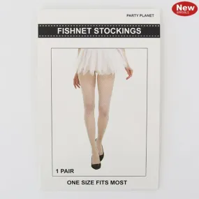 Womens White Fishnet Tights