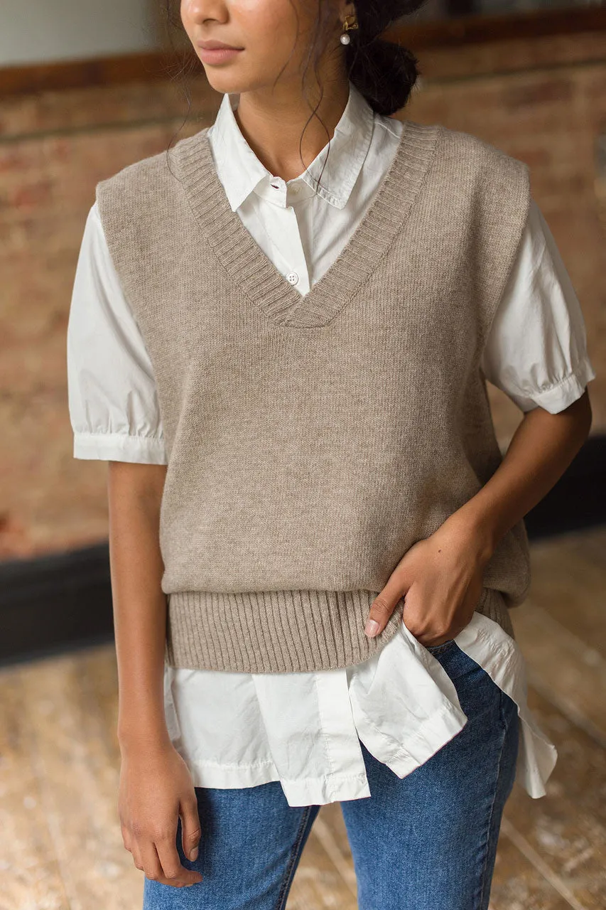 wool knitted vest