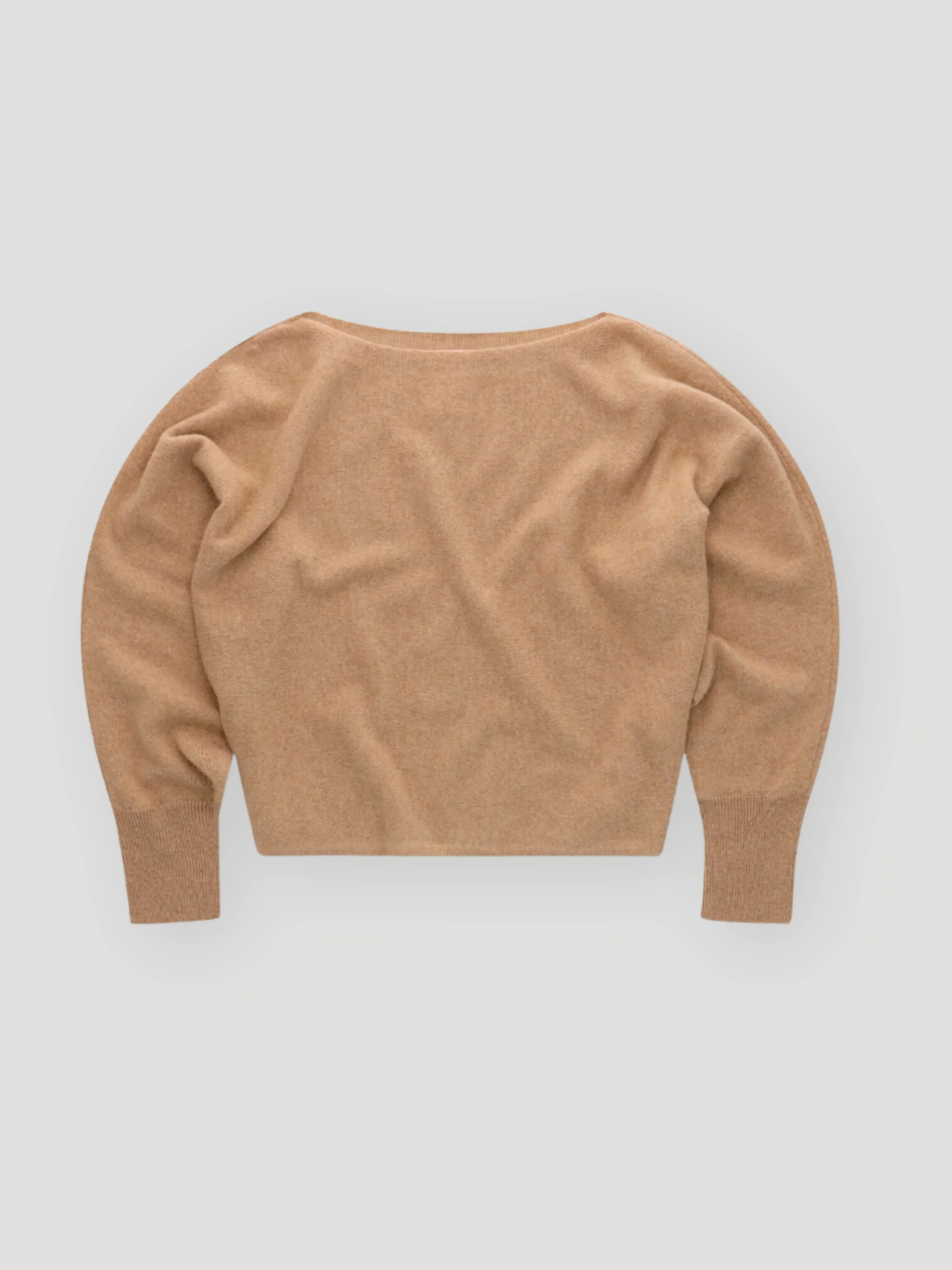 Yangon Boatneck Cashmere Sweater in Camel