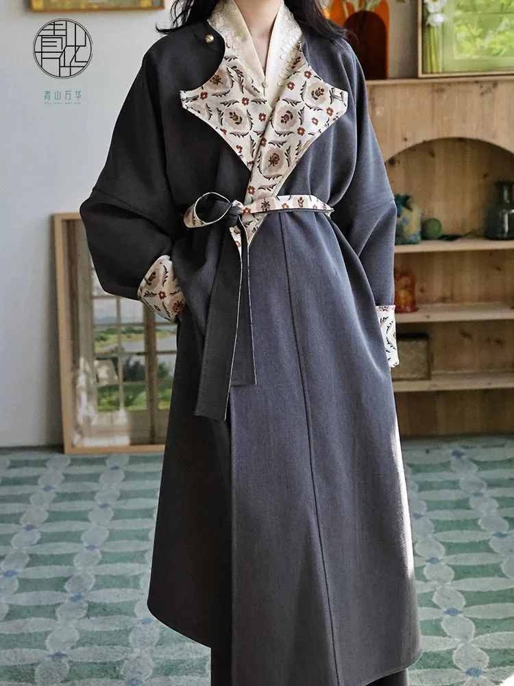 Yinian Qiu 一念秋 Daydream of Autumn Modern Tang Double Sided Yuanlingpao Coat