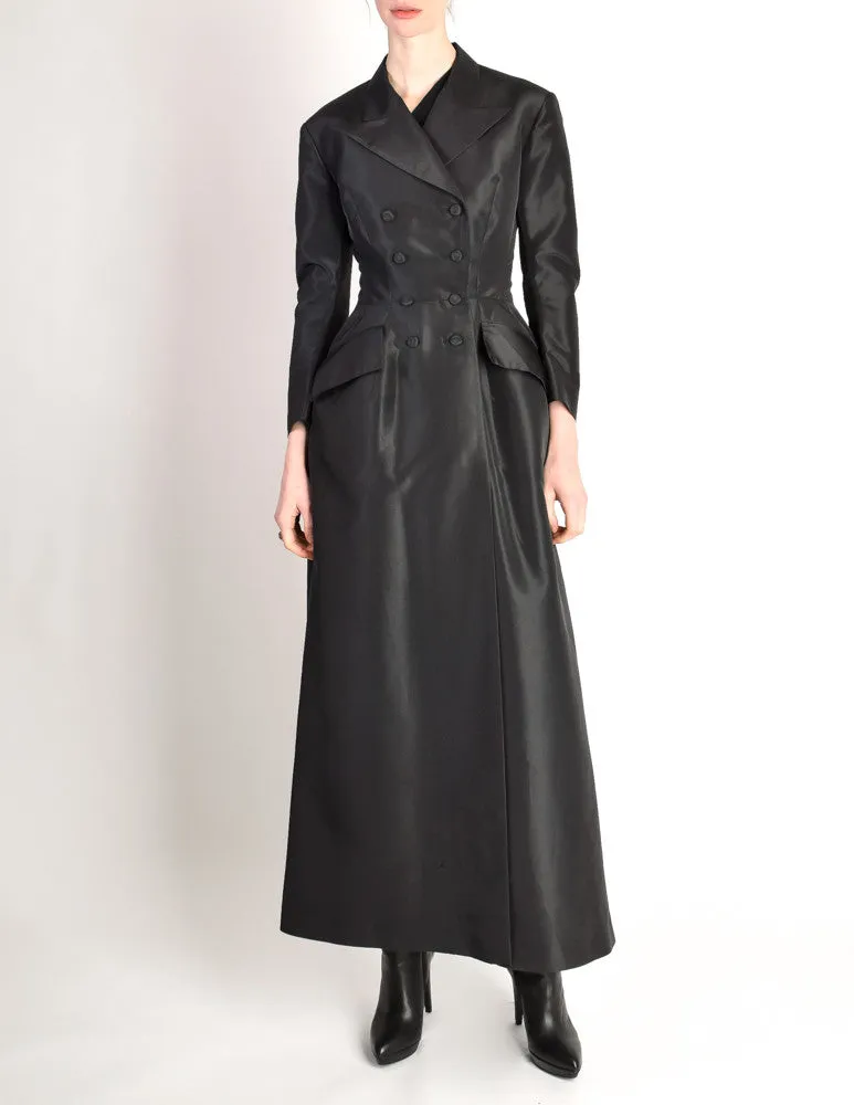 Yohji Yamamoto Vintage Structured Black Double Breasted Full Length Coat