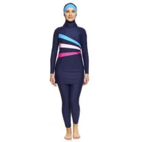 Zoggs Sandon Modesty Suit Women Swim Monokini Navy Multicolor 2011200